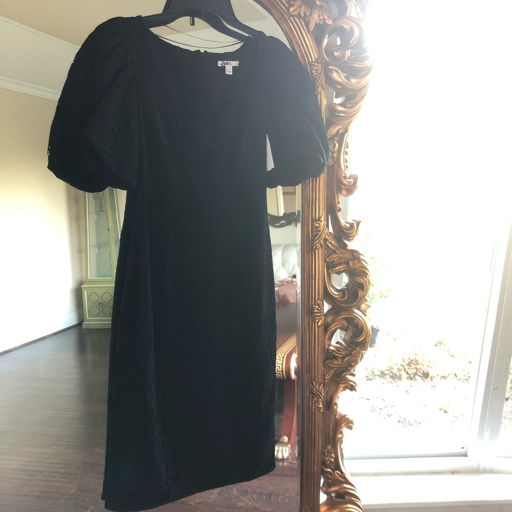 $990 Zac Posen Terry Lace Puff-Sleeve Cocktail - Picture 4 of 12